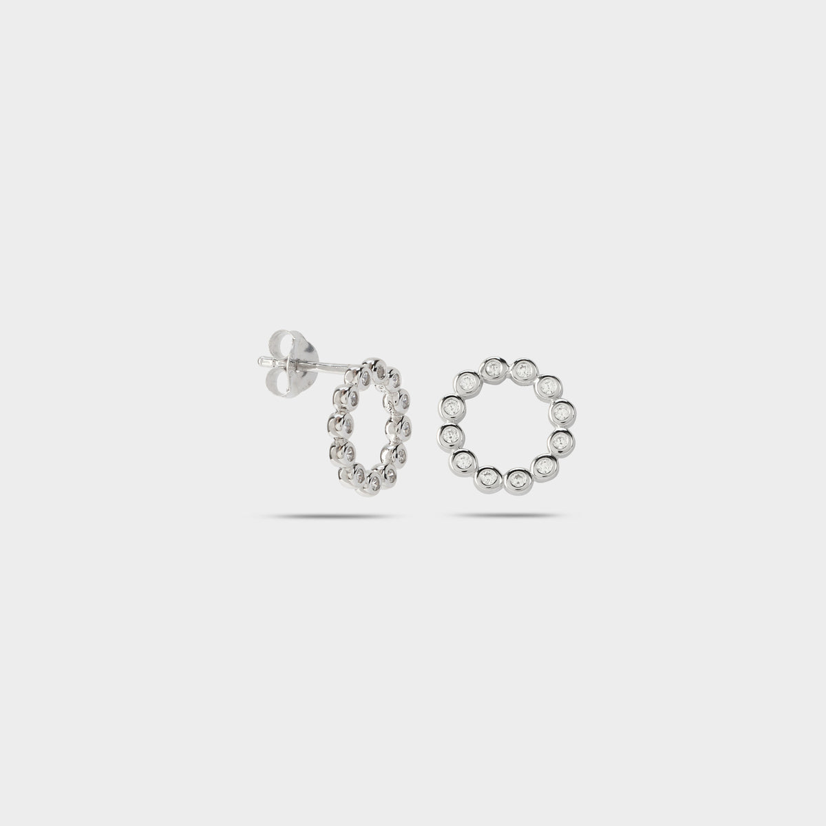 Boucles d'oreilles couronne de purity argent