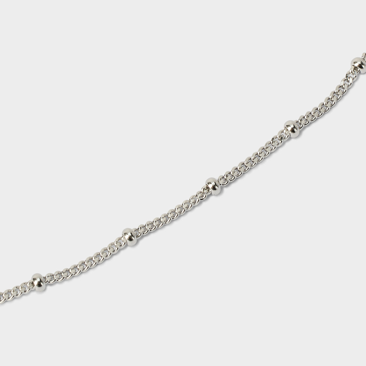 Bracelet chaîne maille perlée argent