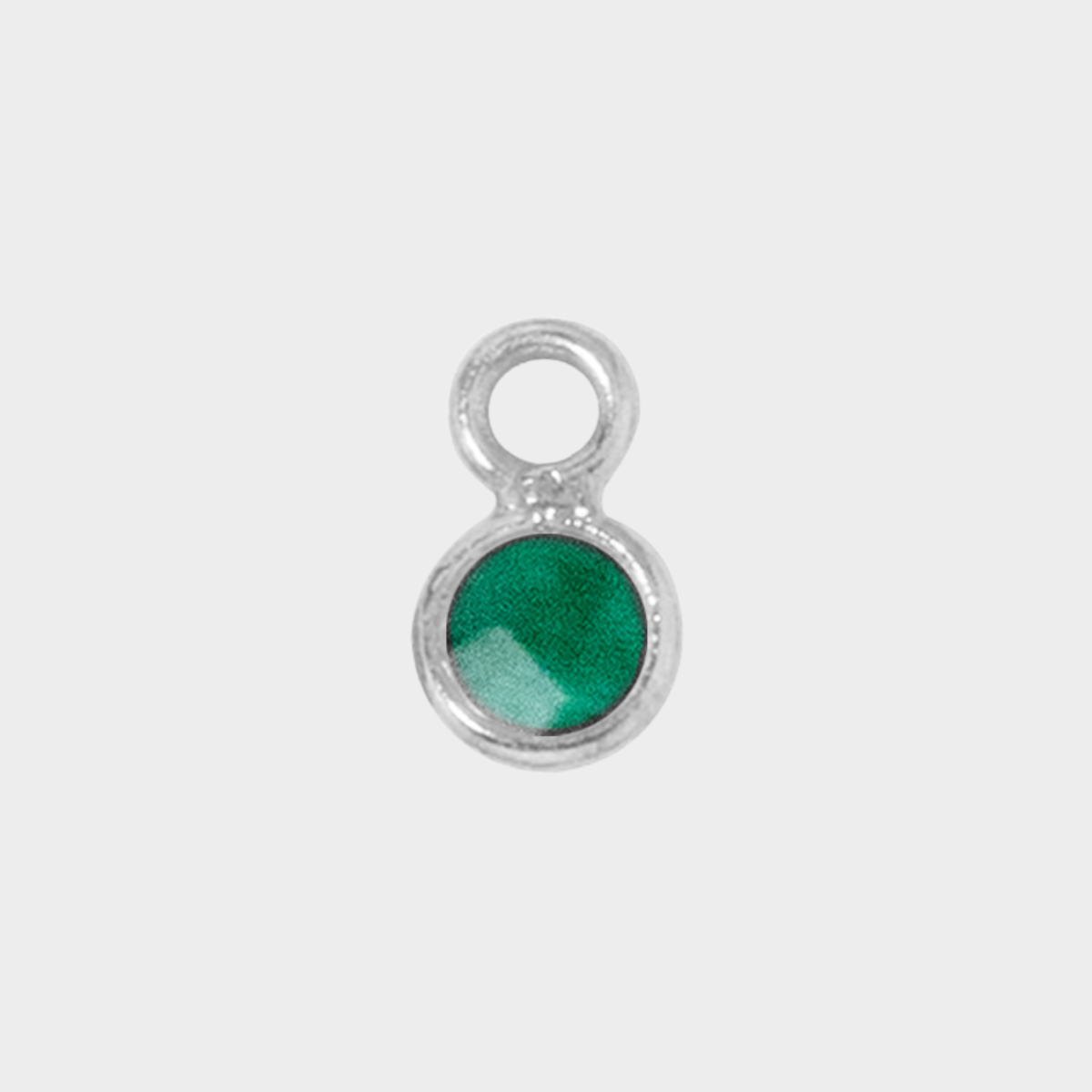 Pierre de naissance argent massif 0,5 cm Emeraude - Mai