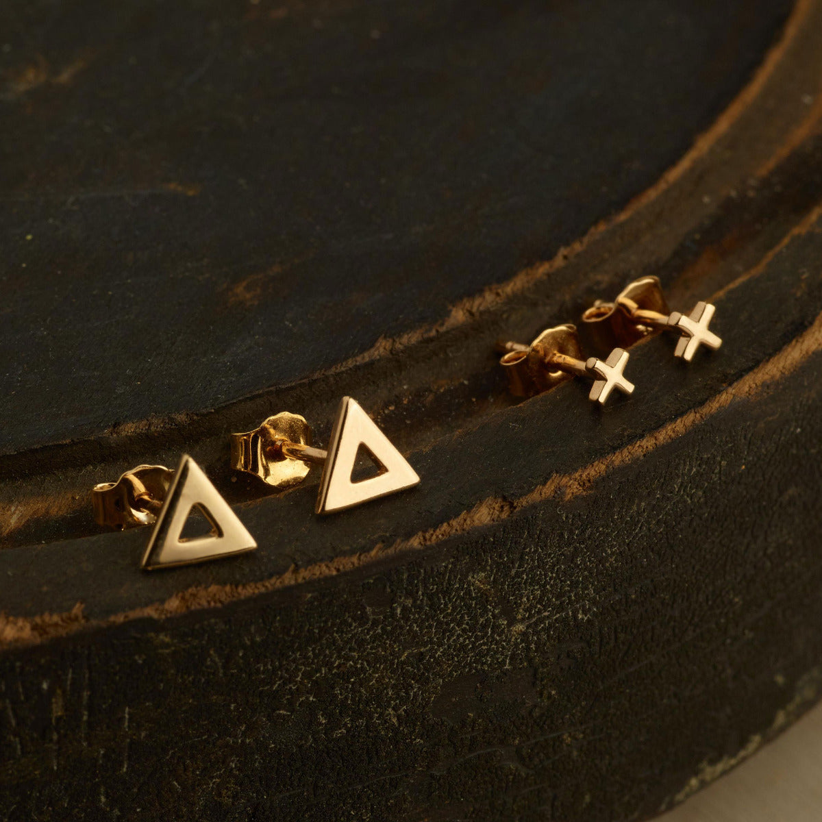 Boucles d'oreilles "X" plaqué or