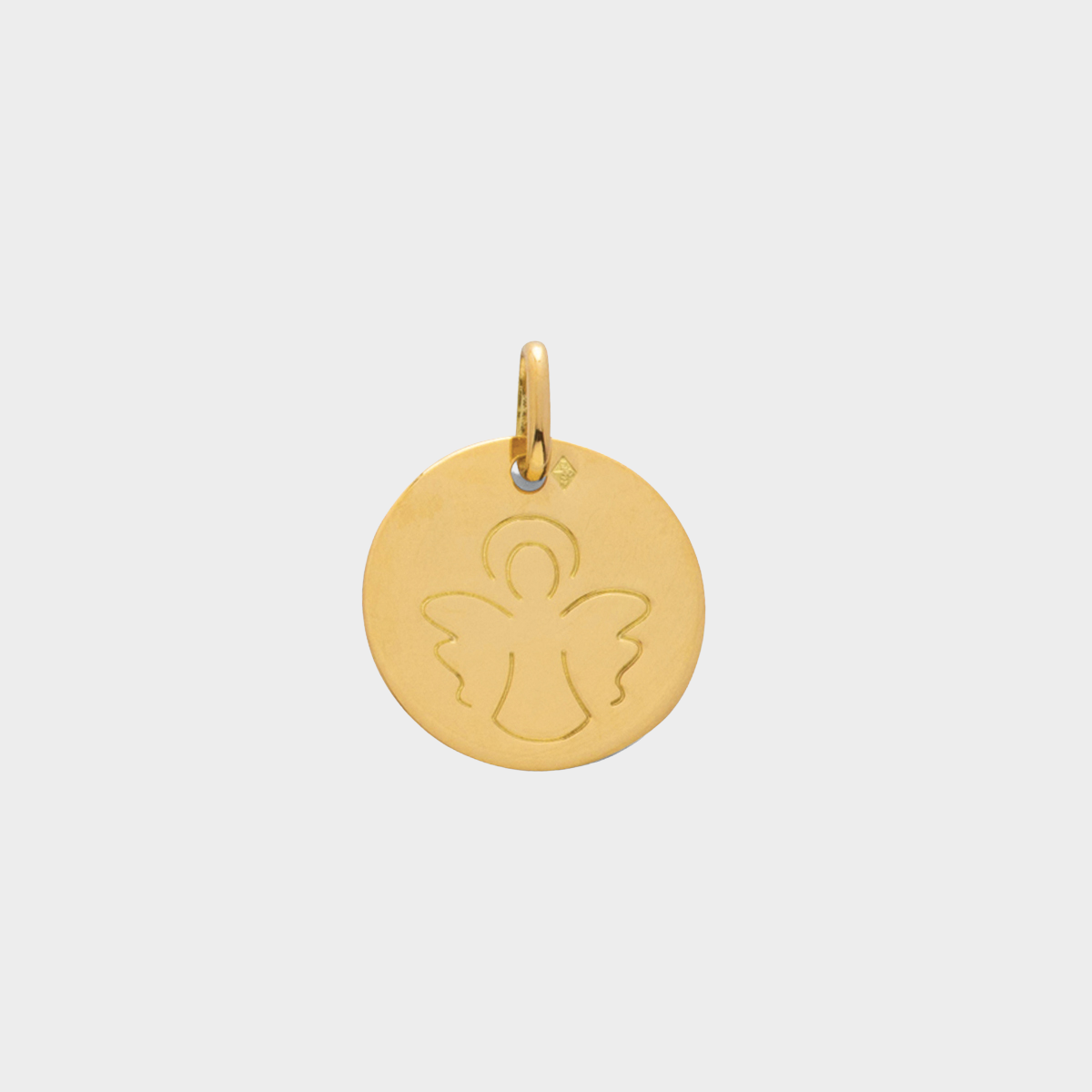 Médaille ange dessiné or 18 carats (seule)
