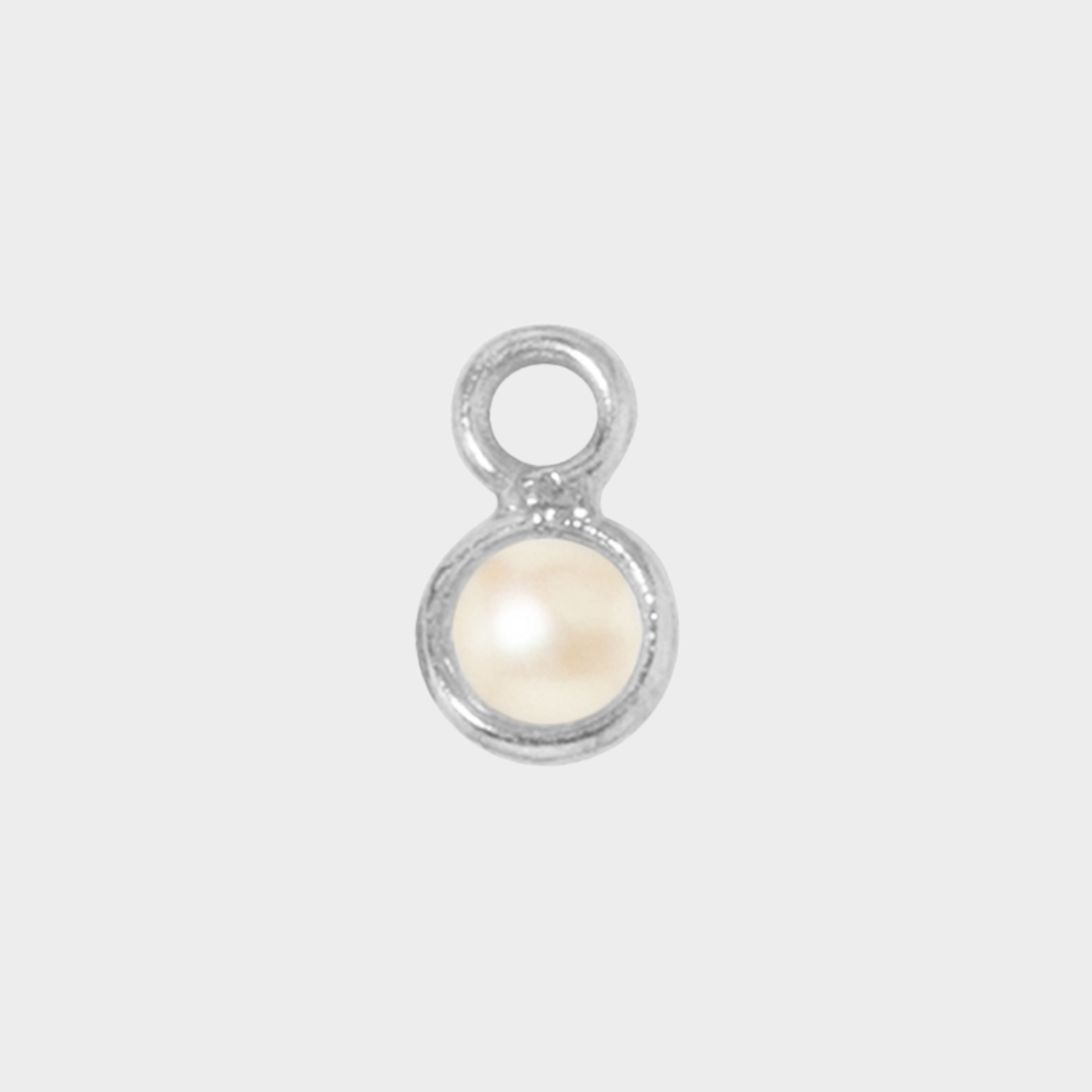 Pierre de naissance argent massif 0,5 cm Nacre - Juin