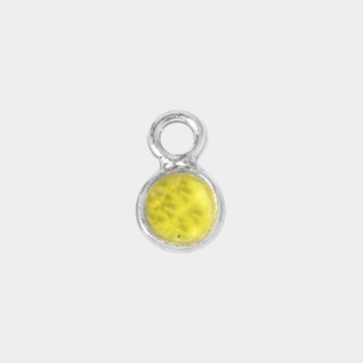 Pierre de naissance argent massif 0,5 cm Péridot - Août