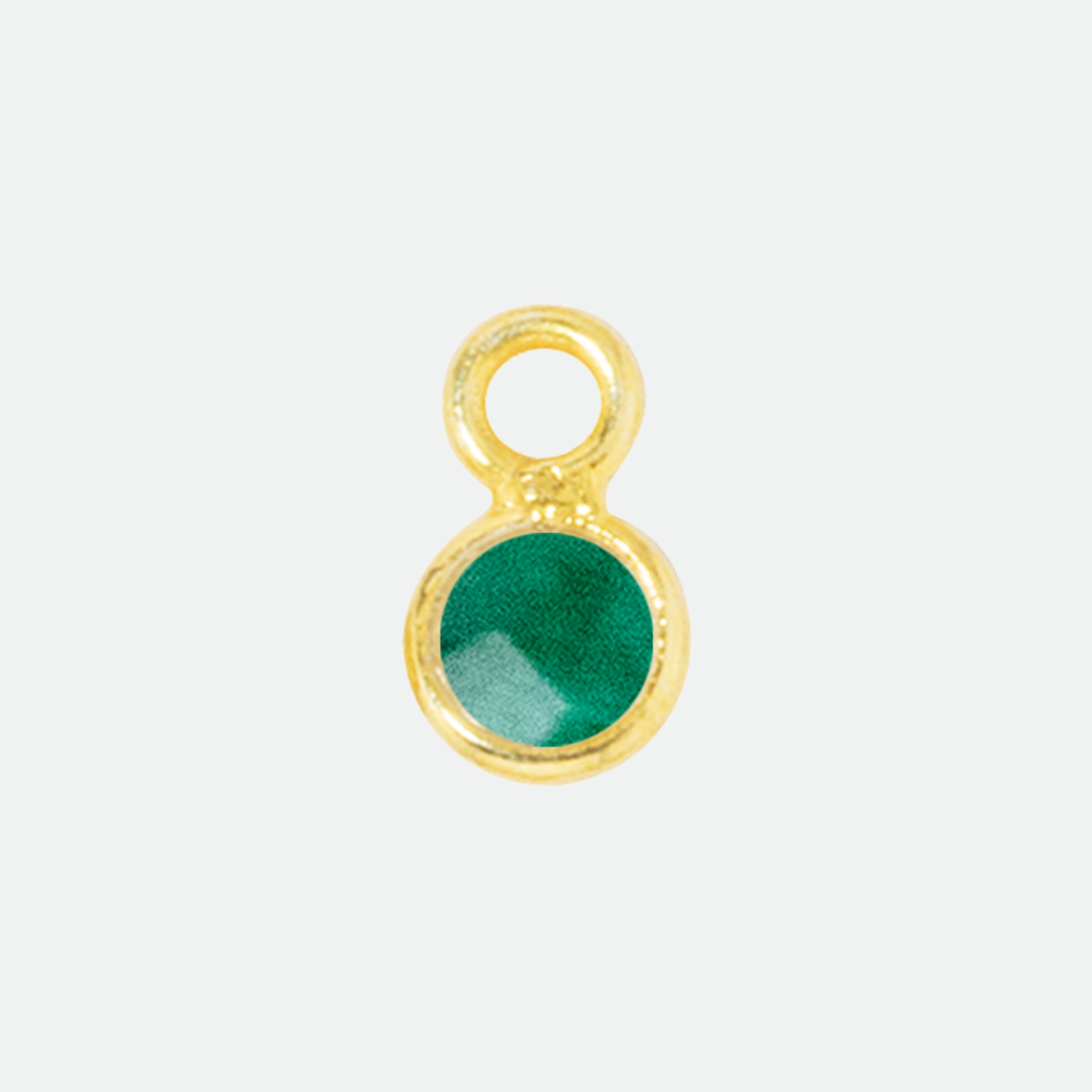 Pierre de naissance plaqué or 0,5 cm Emeraude - Mai