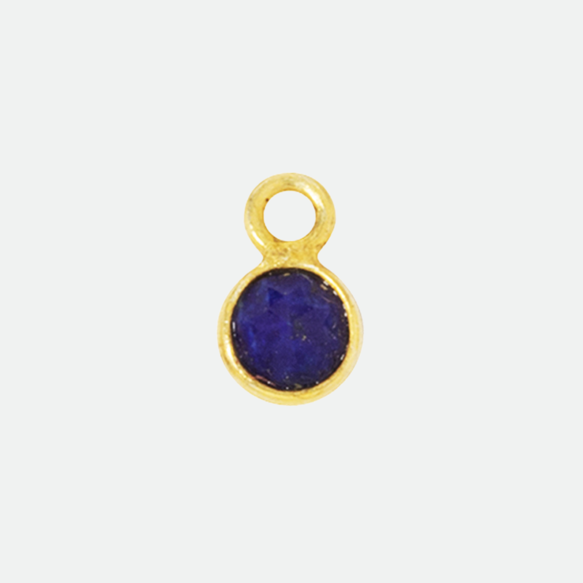 Pierre de naissance plaqué or 0,5 cm Lapis Lazuli - Septembre