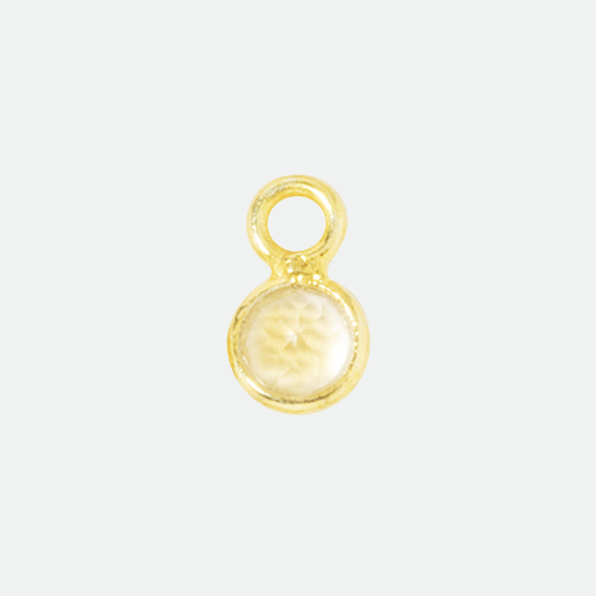 Pierre de naissance plaqué or 0,5 cm Citrine - Novembre