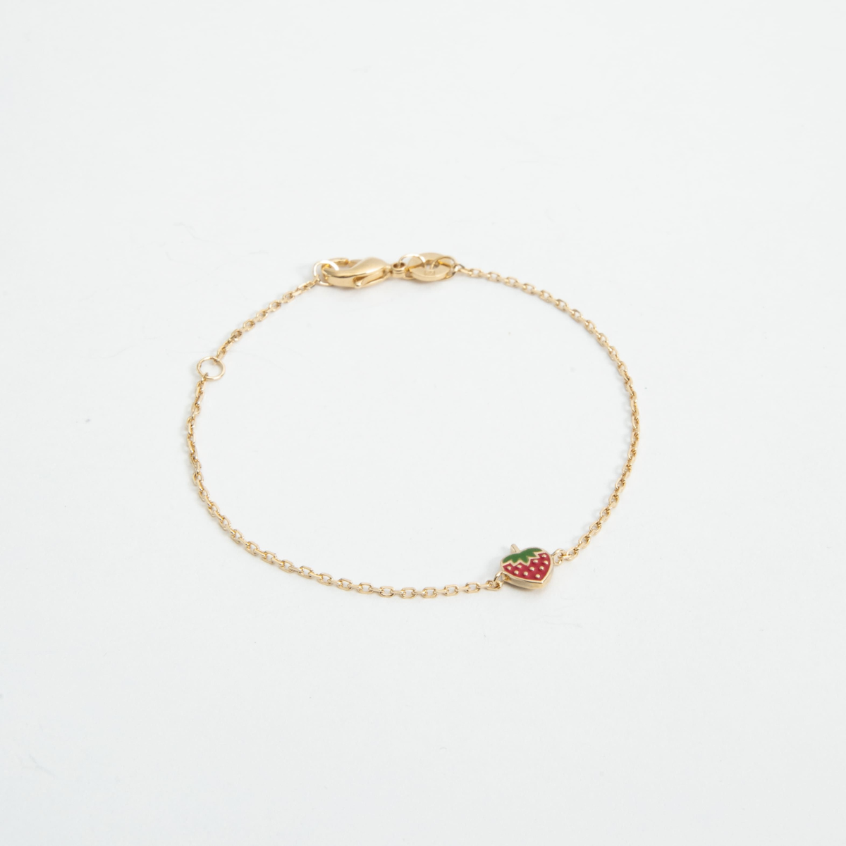 Bracelet fraise plaqué or