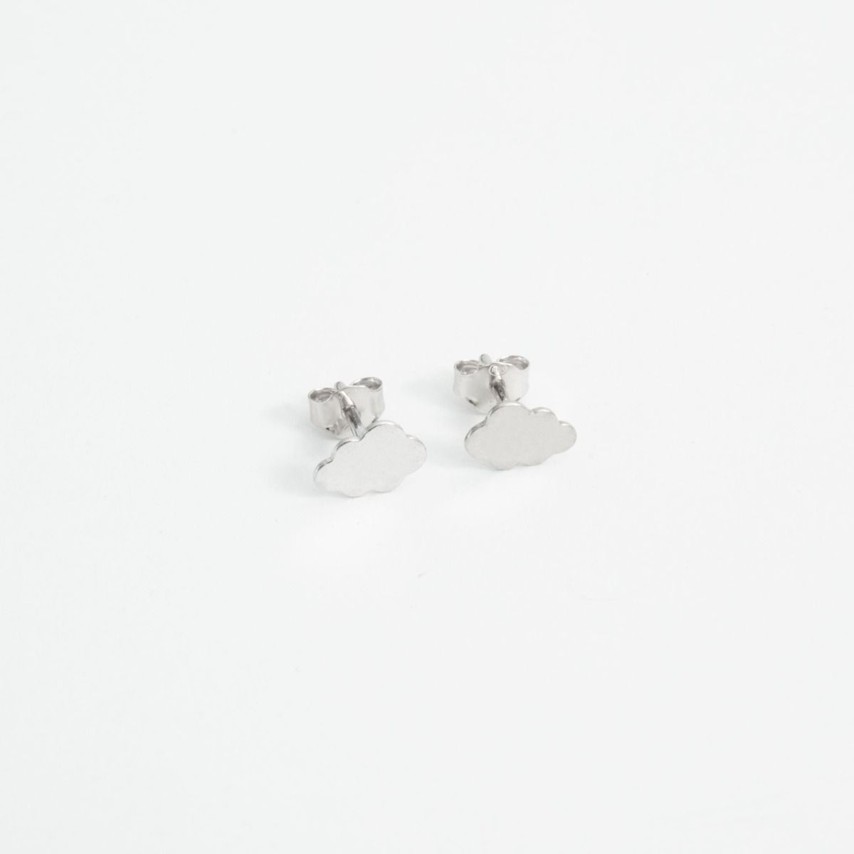 Boucles d'oreilles mini nuage argent massif
