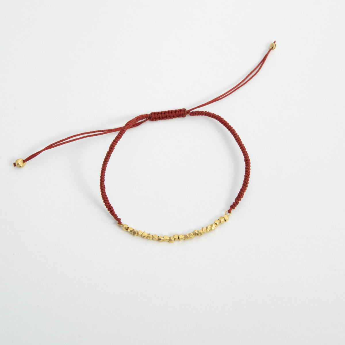 Bracelet 7 rivières rouge