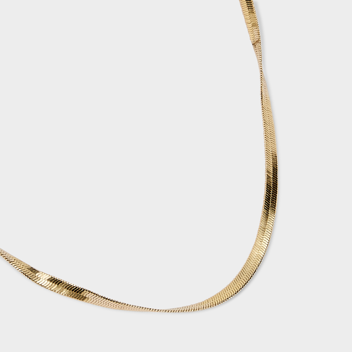Chaîne maille serpent large plaqué or