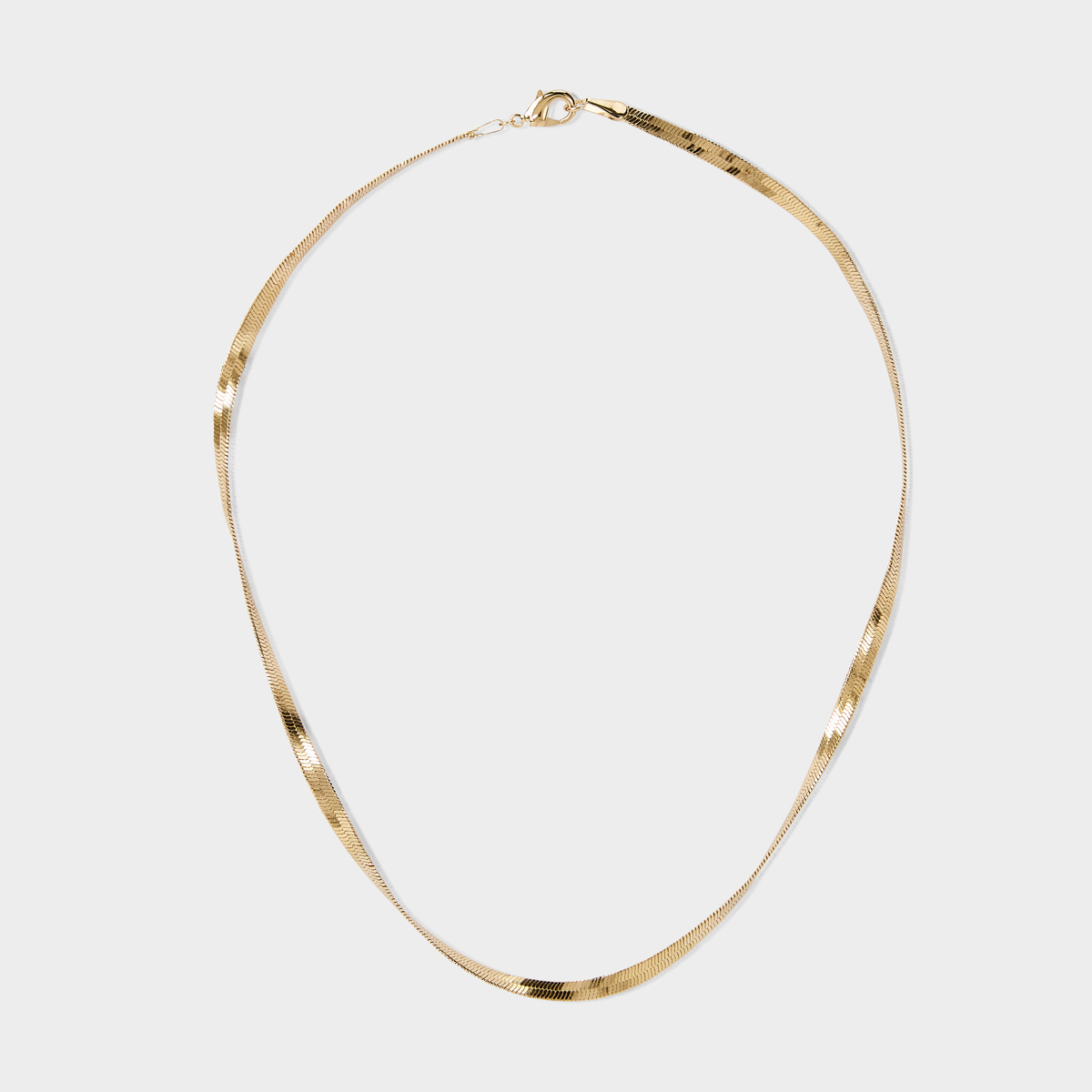 Chaîne maille serpent large plaqué or