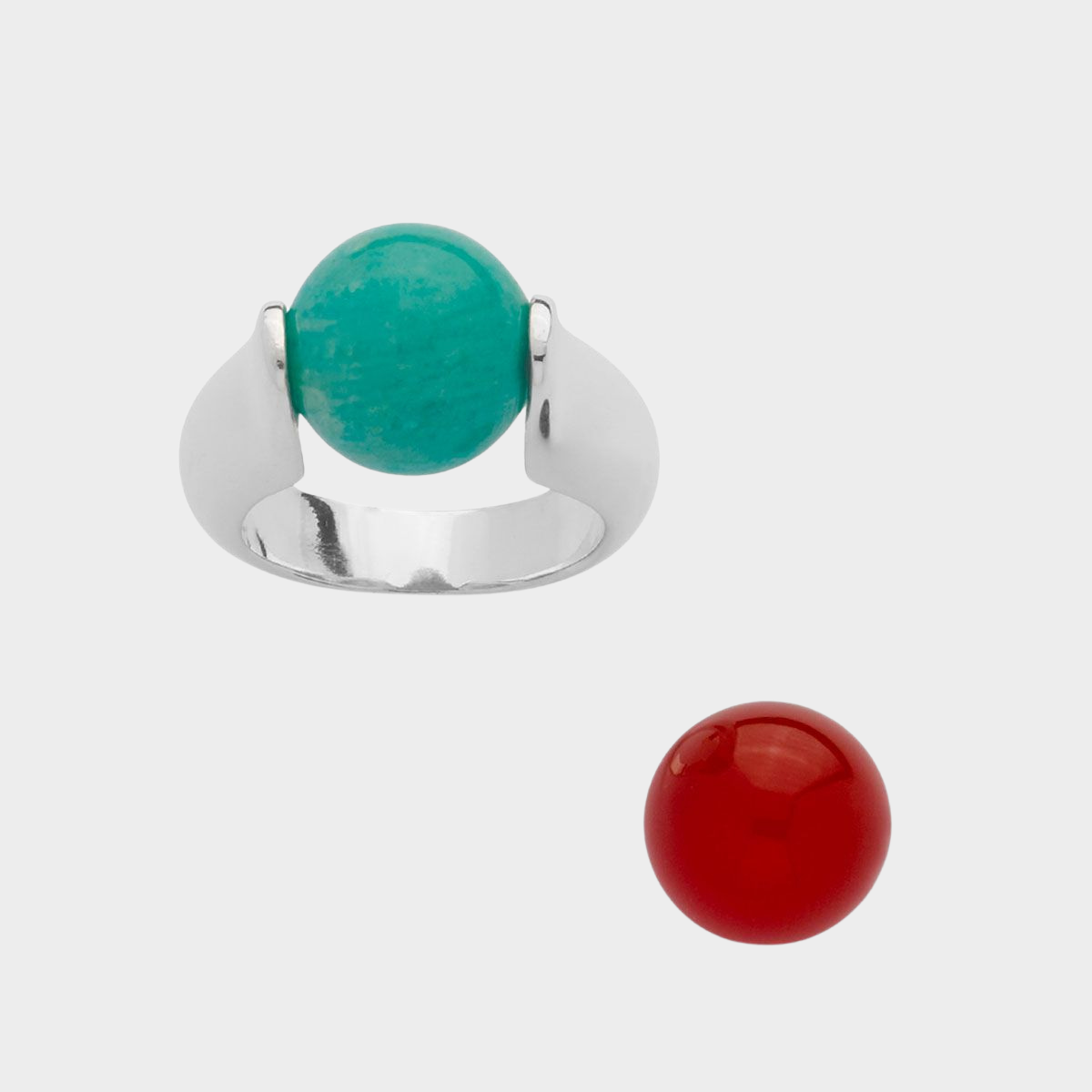 Bague aux pierres interchangeables®, 3 petites pierres