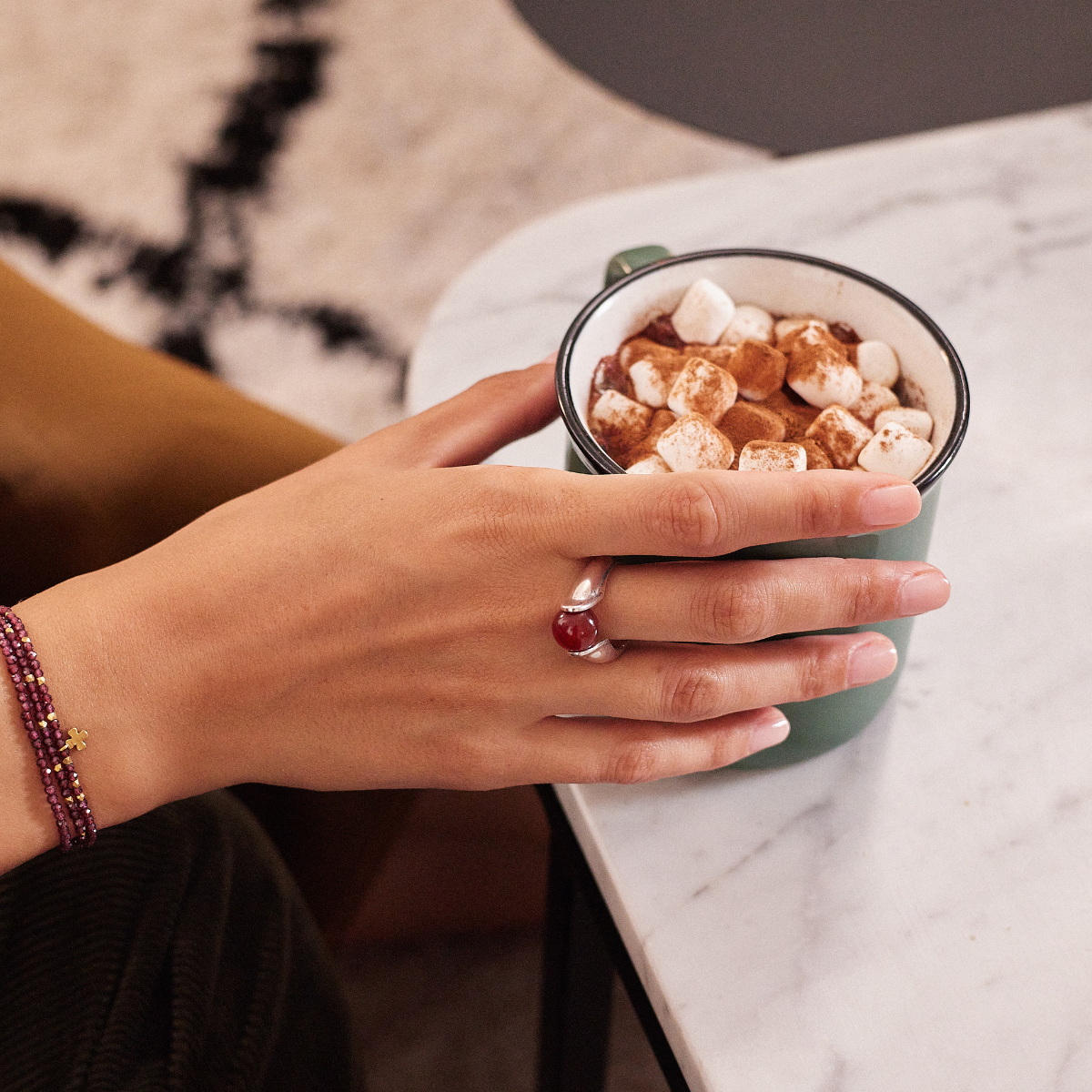 Bague aux pierres interchangeables®, 3 petites pierres