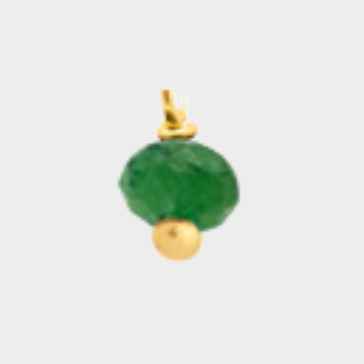 Pierre suspendue plaqué Or Jade