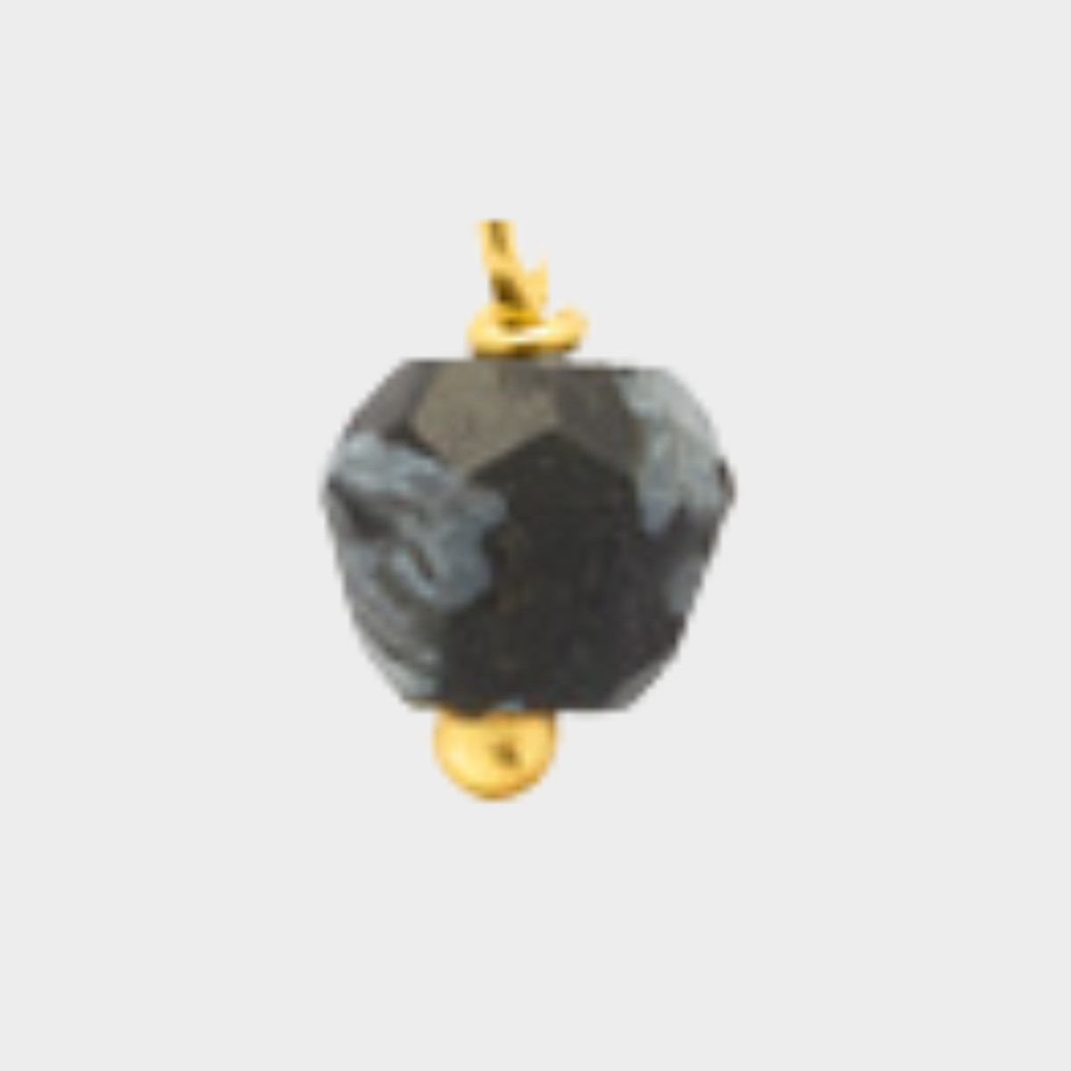 Pierre suspendue plaqué Or Obsidienne