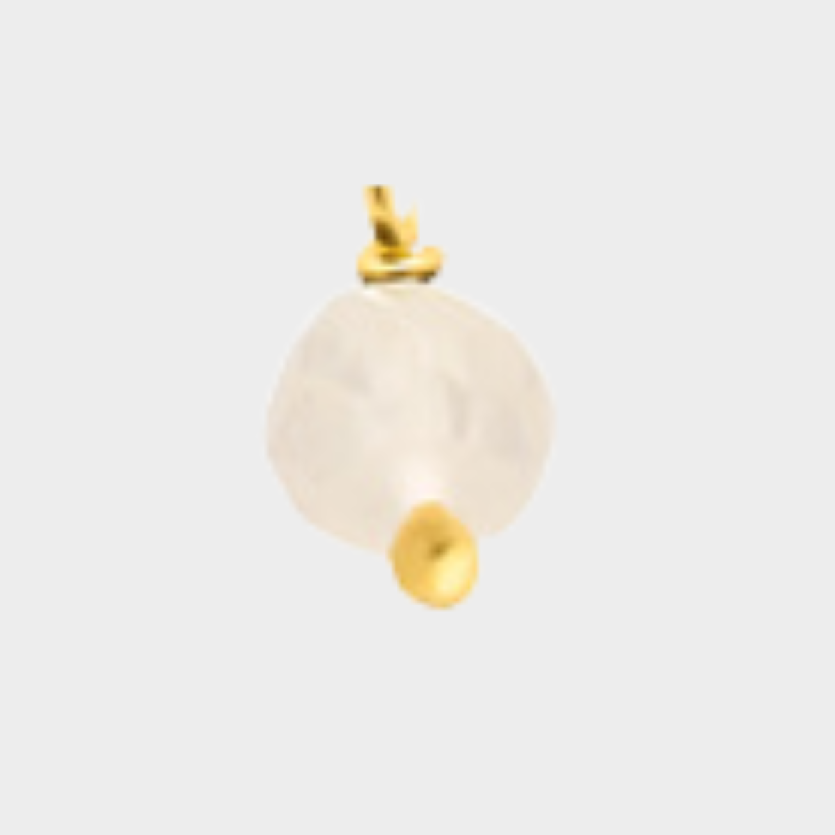 Pierre suspendue plaqué Or Quartz rose
