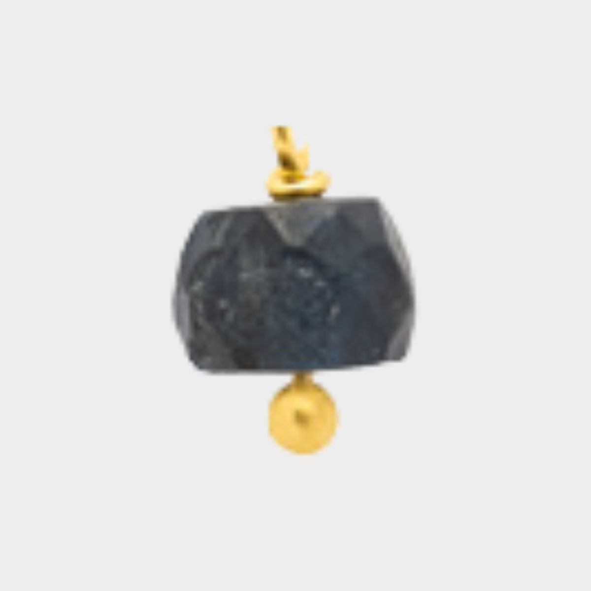 Pierre suspendue plaqué Or Sodalite