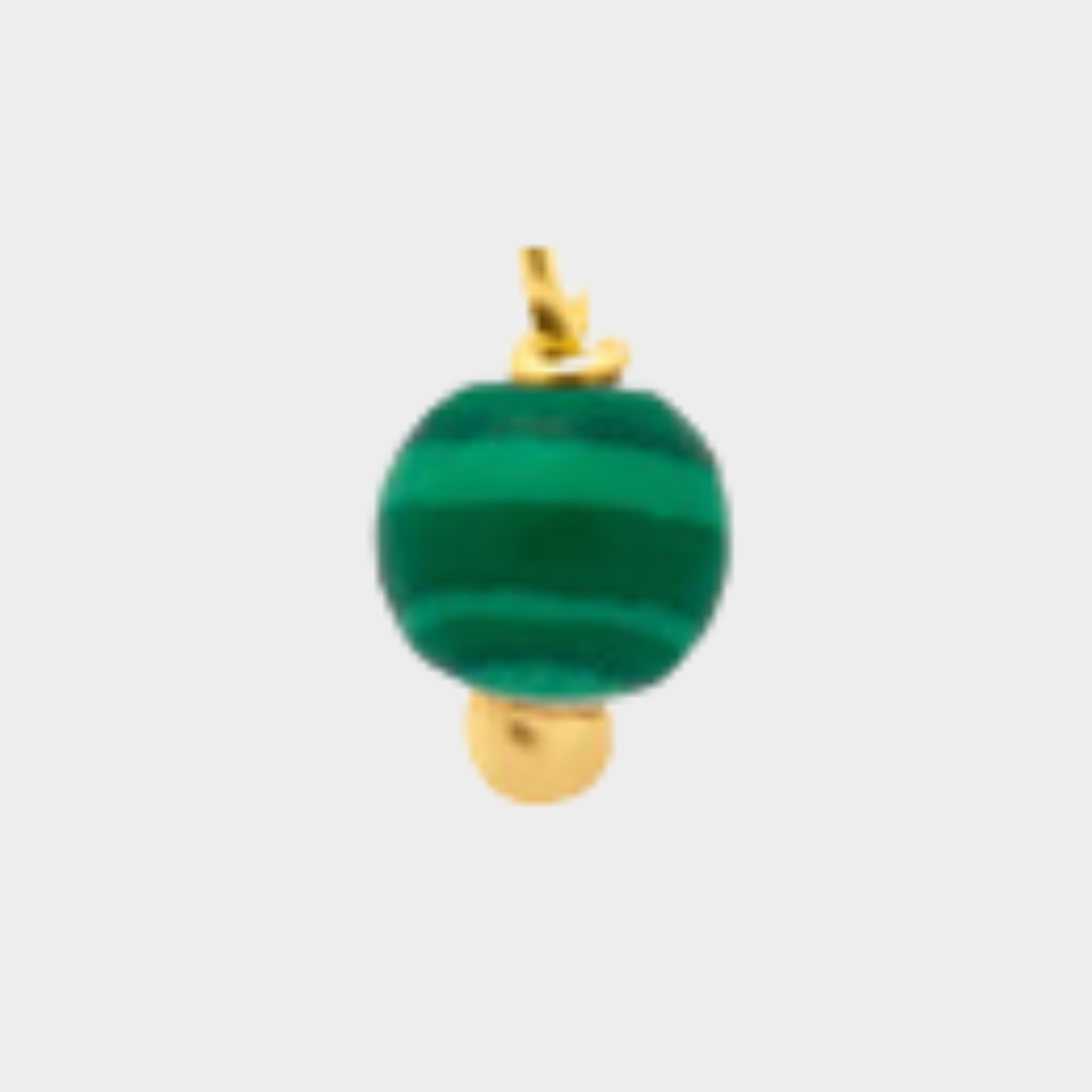 Pierre suspendue plaqué Or Malachite