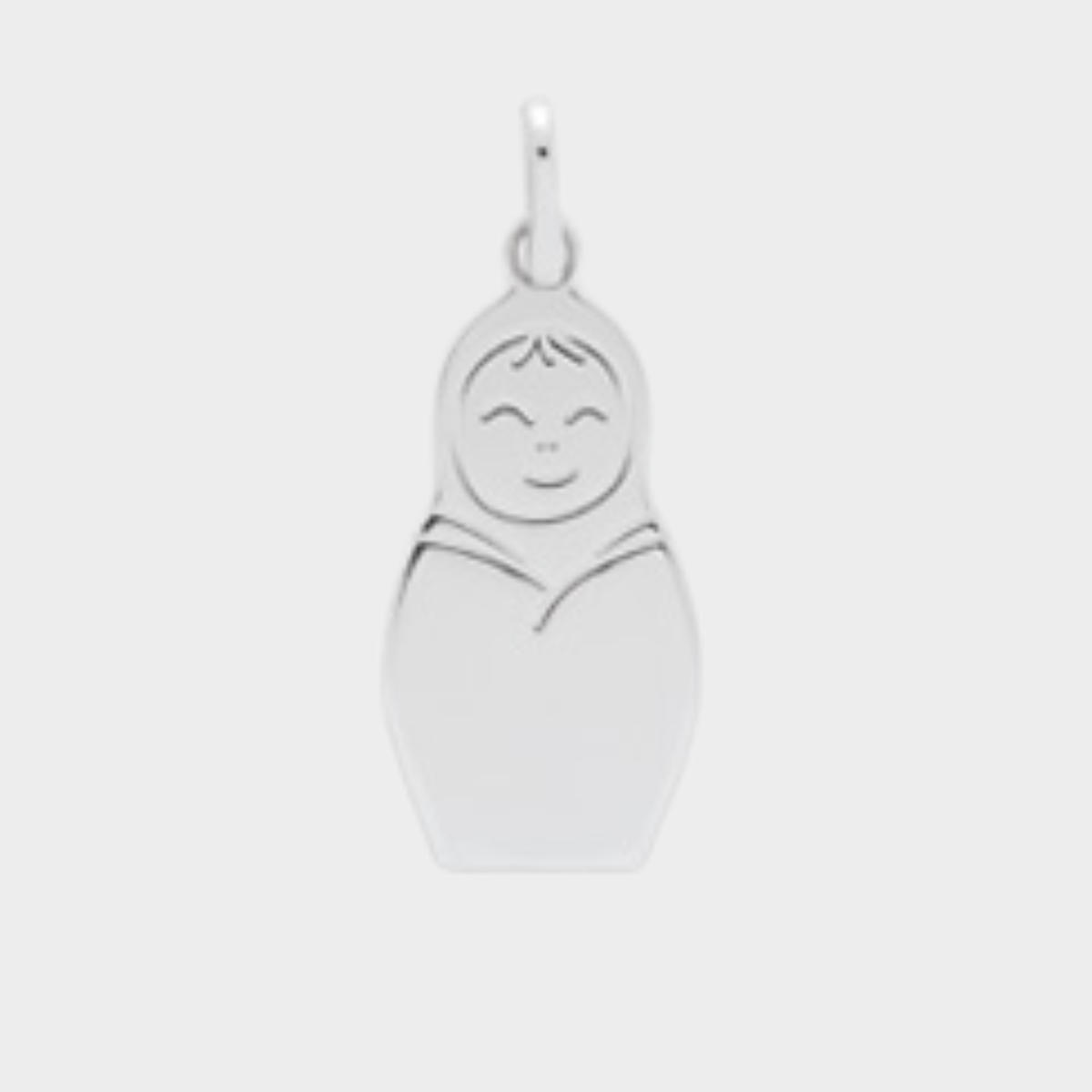 Breloque Poupée Russe Homme 2.5 cm Argent massif