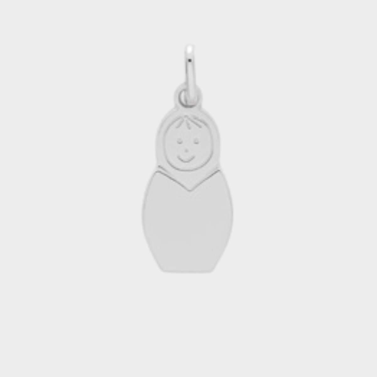 Breloque Poupée Russe Garçon 2.2 cm Argent massif