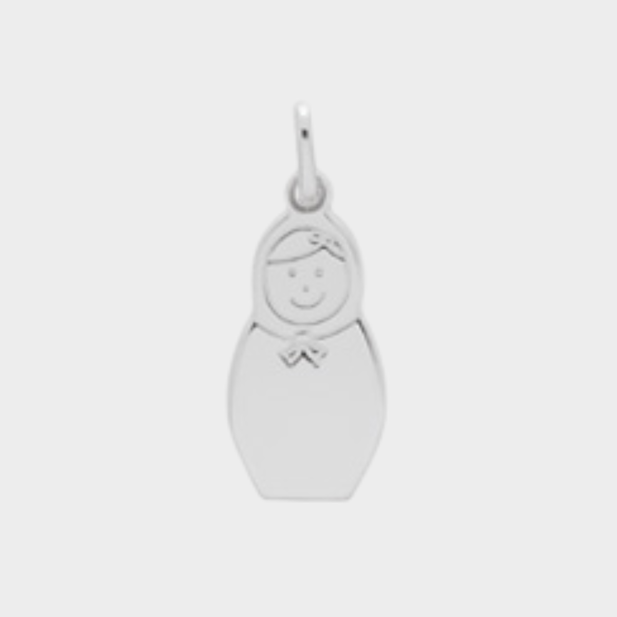 Breloque Poupée Russe Fille 2.2 cm Argent massif