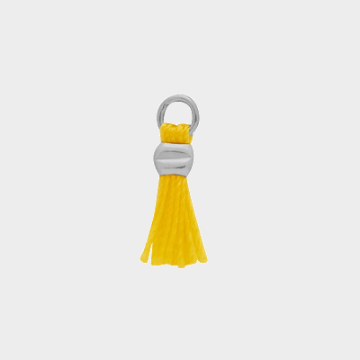 Mini pompon argent massif Jaune