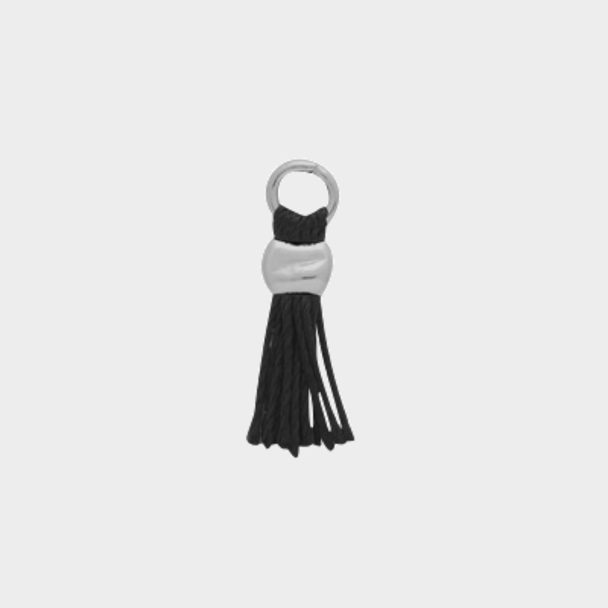 Mini pompon argent massif Noir