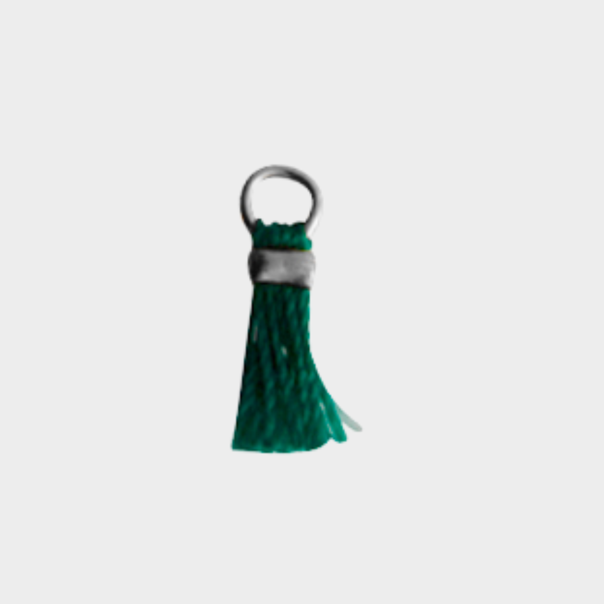 Mini pompon argent massif Vert Foncé