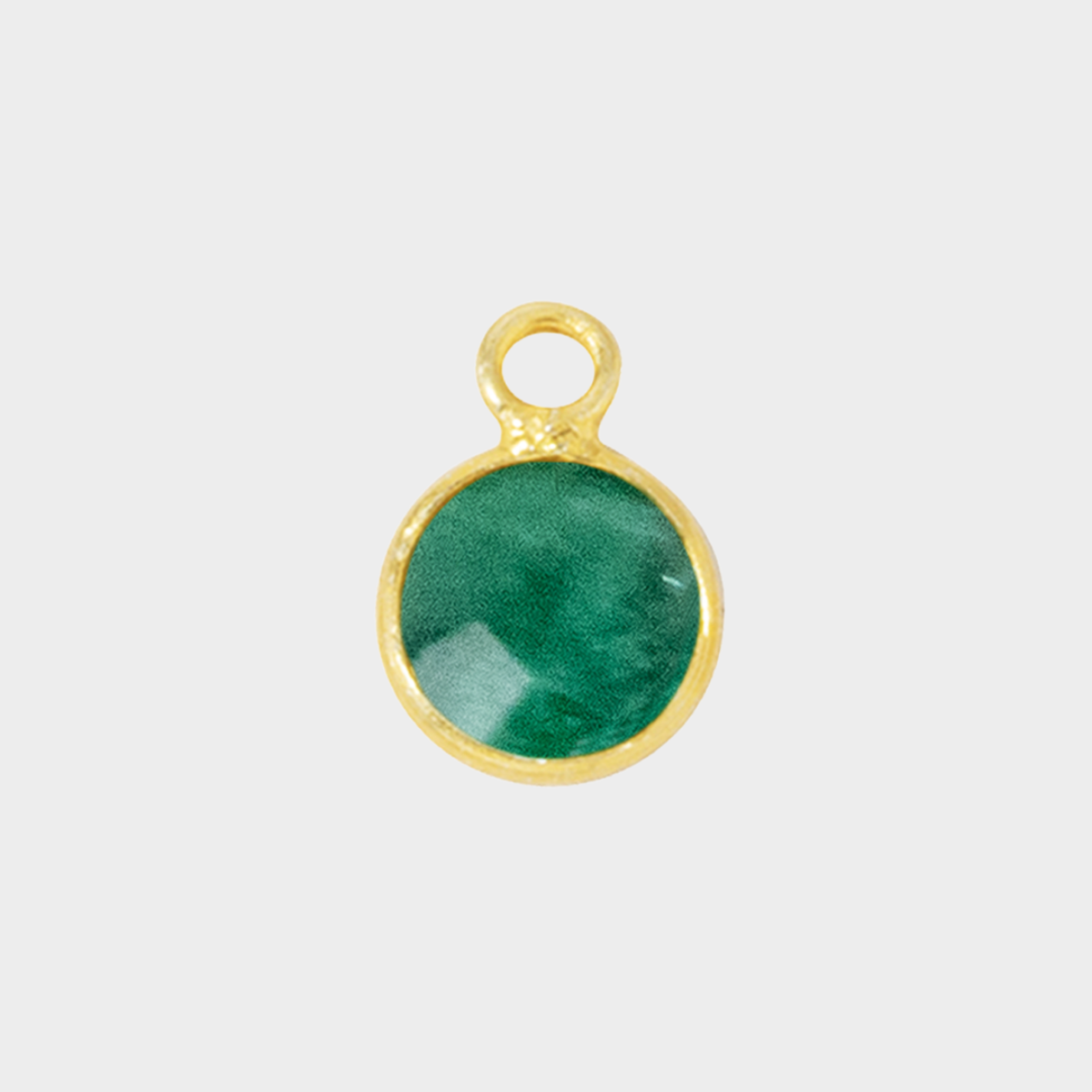 Pierre de naissance plaqué or 0,7 cm Émeraude - Mai