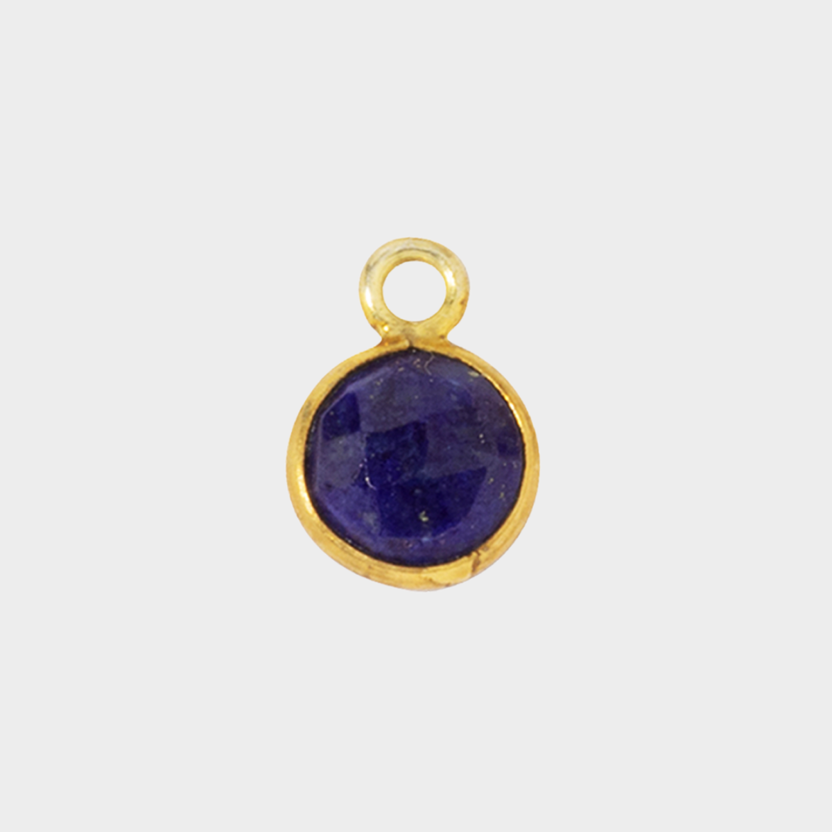 Pierre de naissance plaqué or 0,7 cm Lapis Lazuli - Septembre