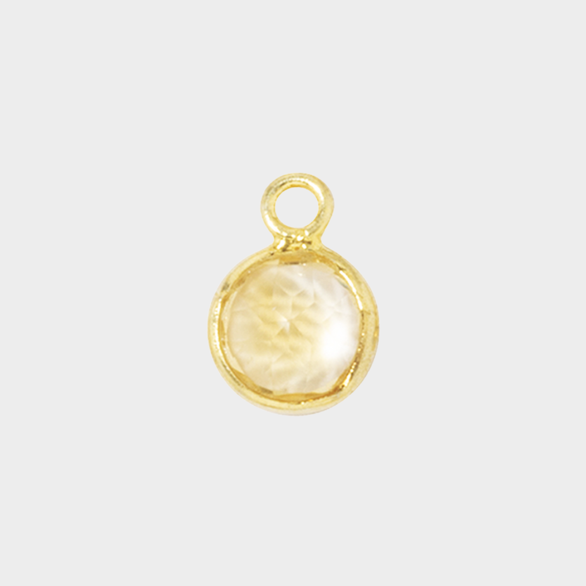 Pierre de naissance plaqué or 0,7 cm Citrine - Novembre