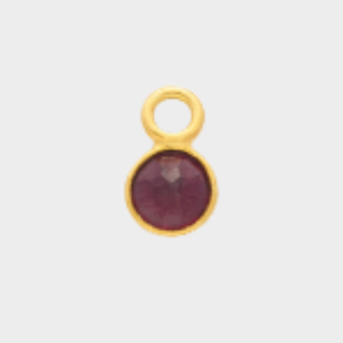 Pierre de naissance plaqué or 0,5 cm Rubis - Juillet