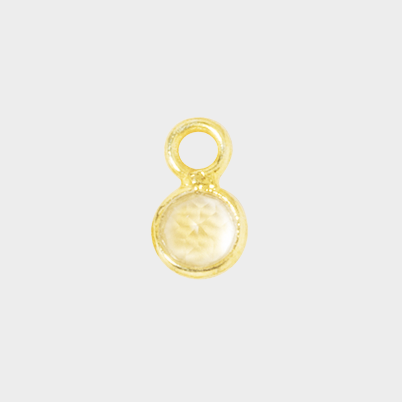 Pierre de naissance plaqué or 0,5 cm Citrine - Novembre