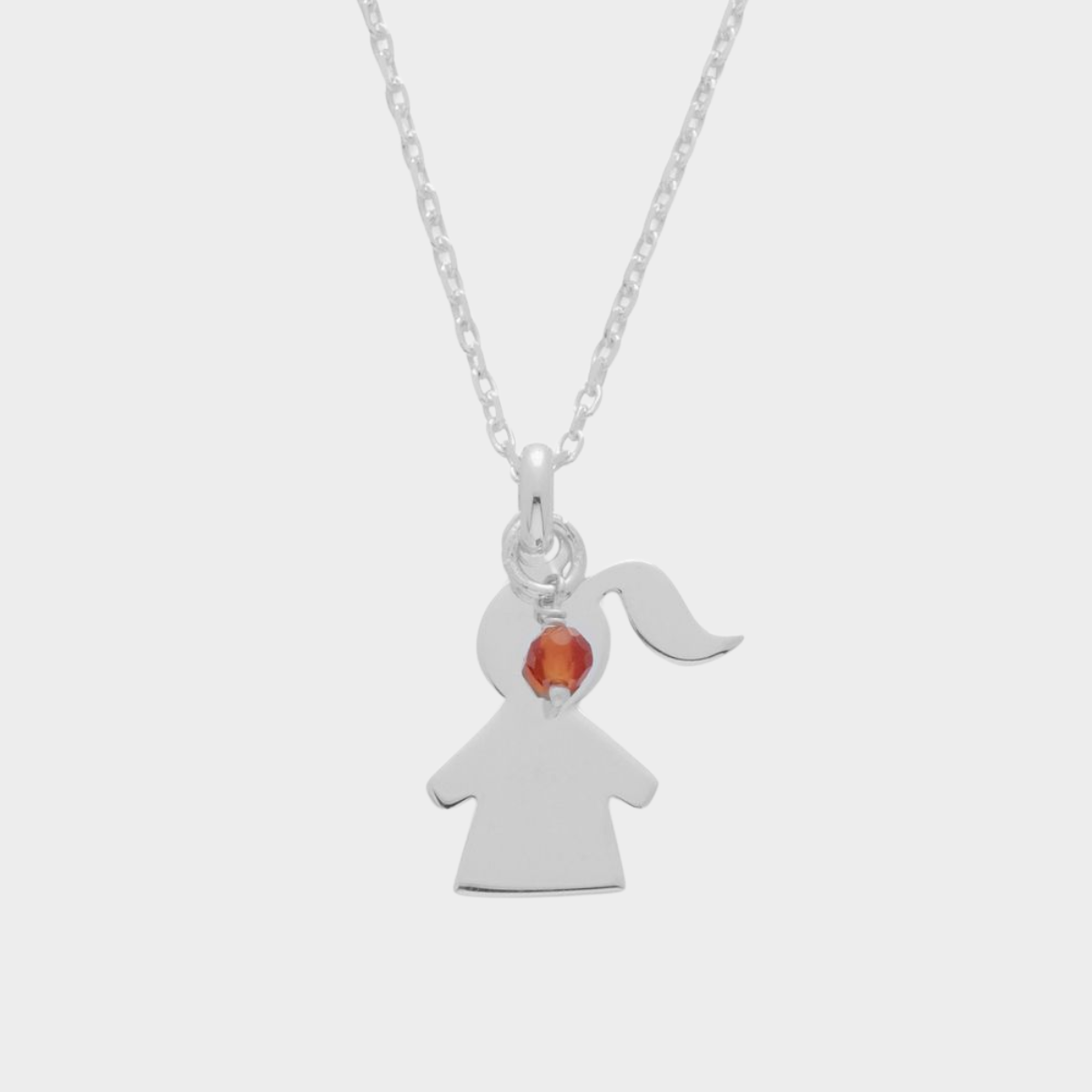 Collier 1 mini breloque et pierres semi-précieuses argent