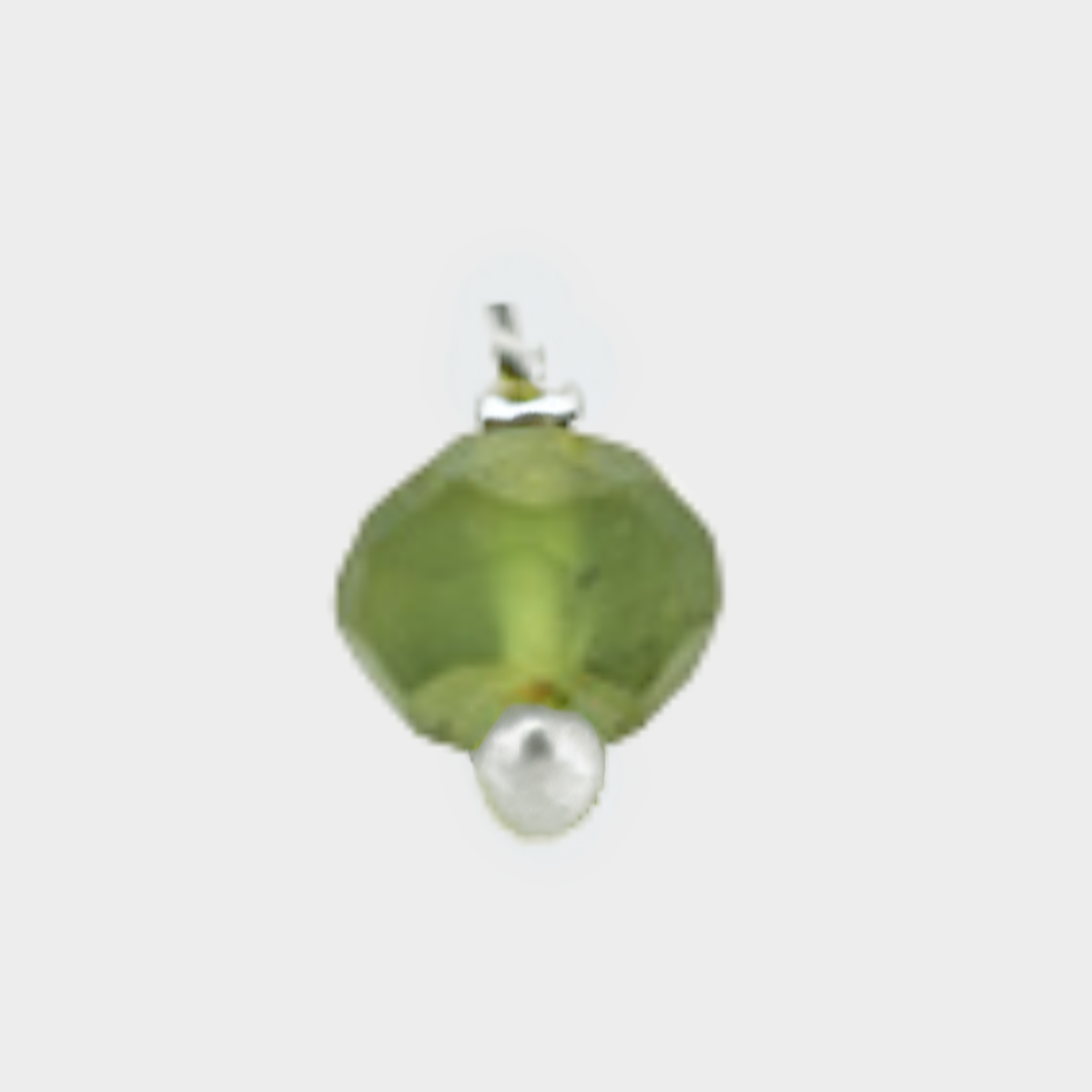 Pierre suspendue Argent massif Serpentine