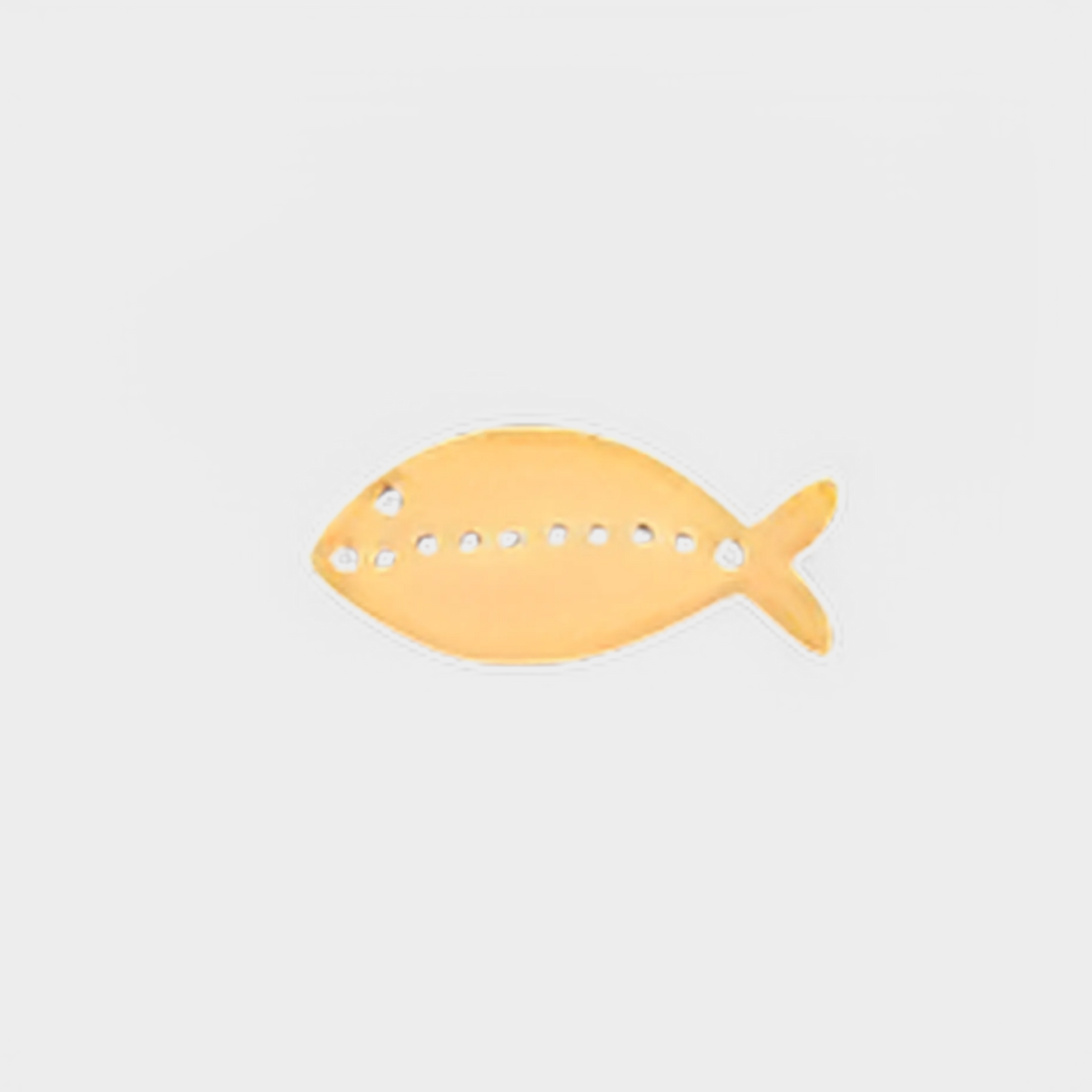 Poisson à plat plaqué or