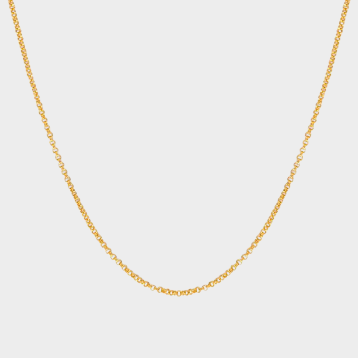 Collier chaîne double forçat plaqué or 42 cm