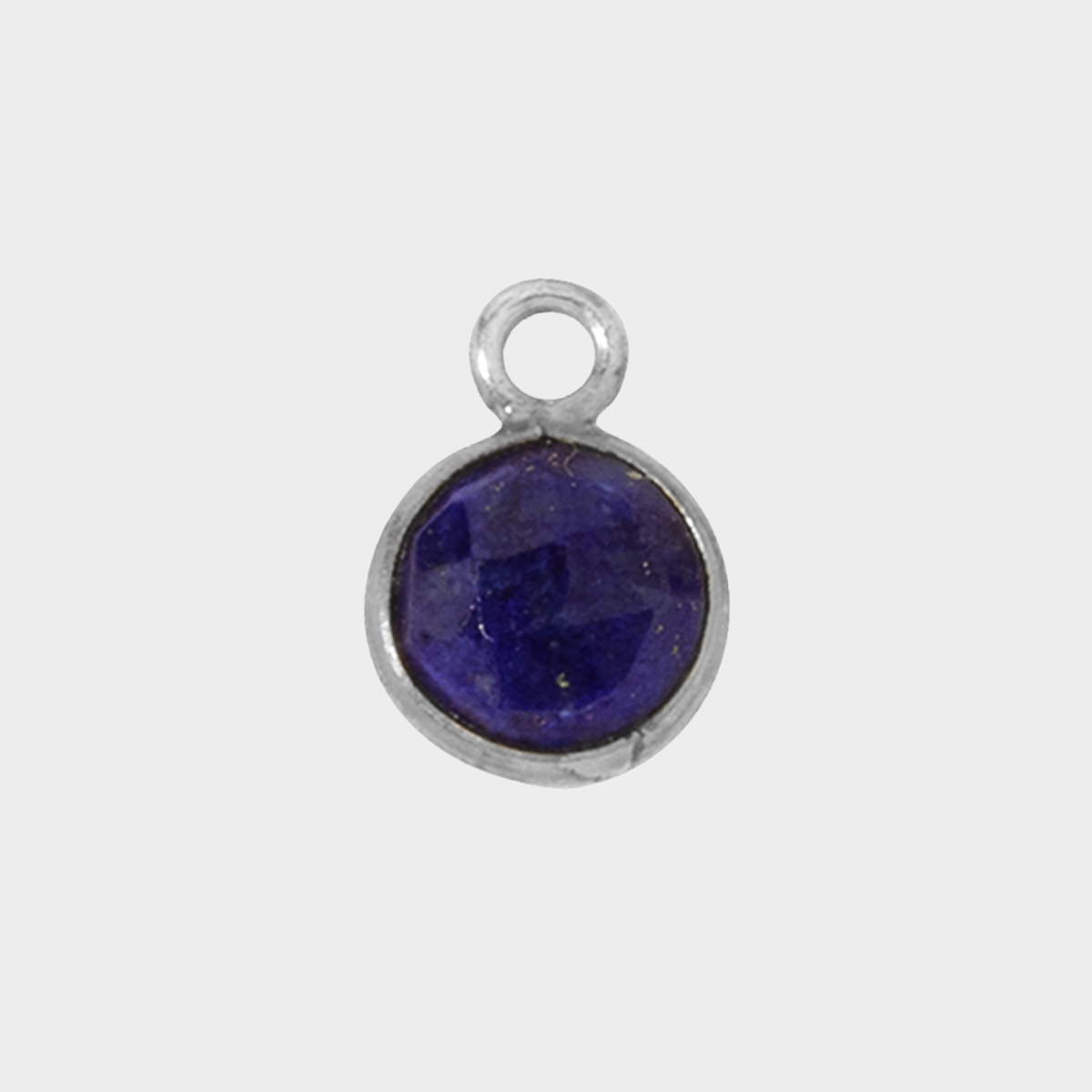 Pierre de naissance argent massif 0,7 cm Lapis Lazuli - Septembre