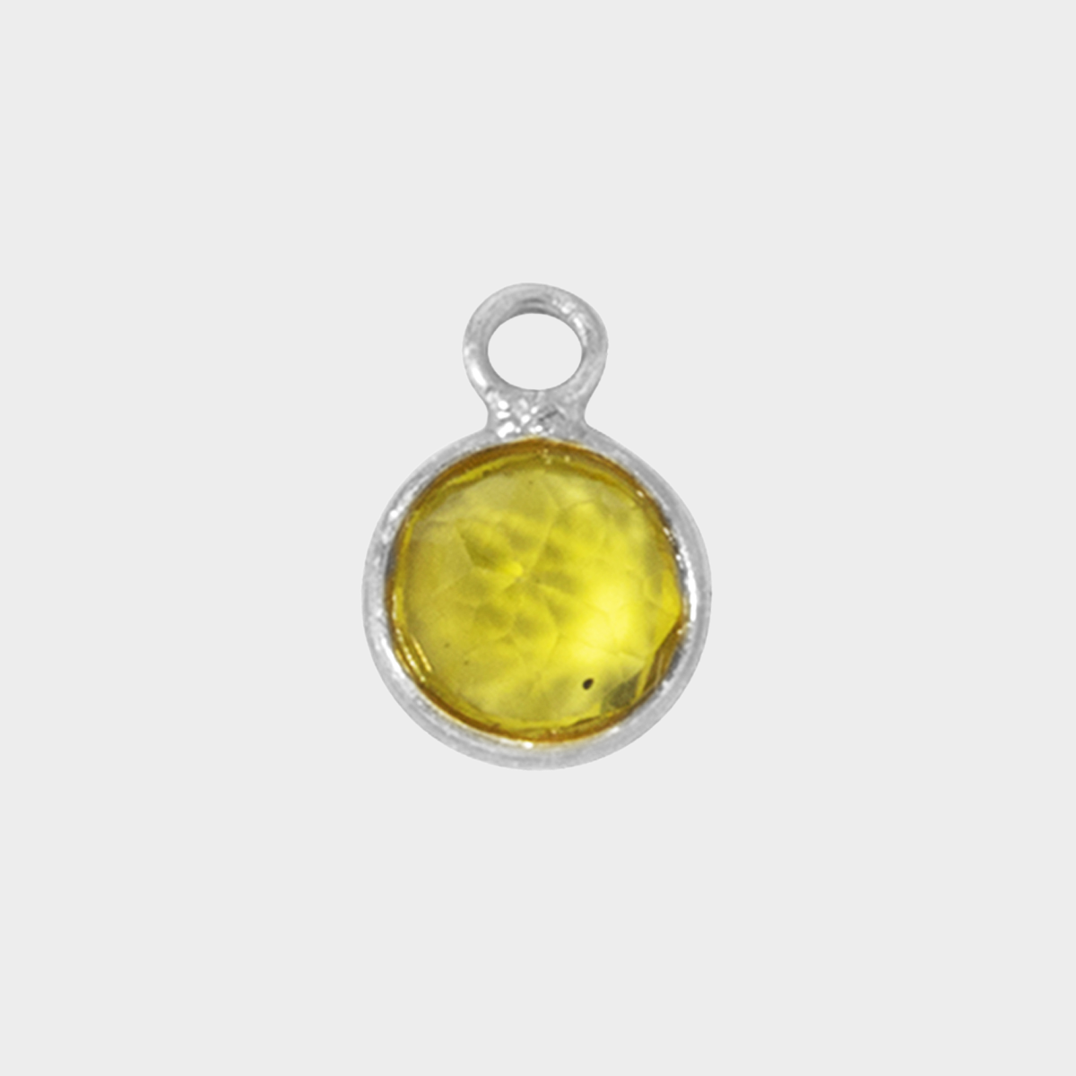 Pierre de naissance argent massif 0,7cm Péridot - Août