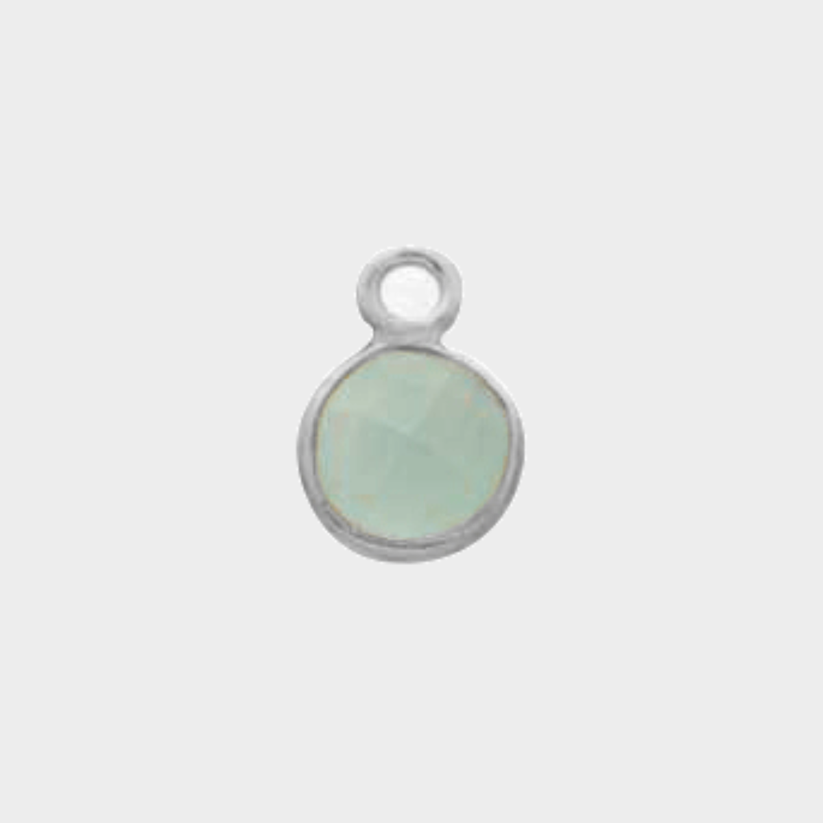 Pierre ronde sertie 0,7cm Facettée Argent massif Apatite