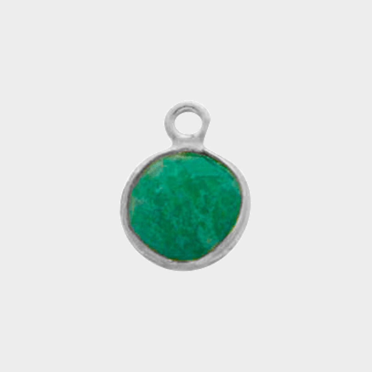 Pierre de naissance argent massif 1 cm Émeraude - Mai
