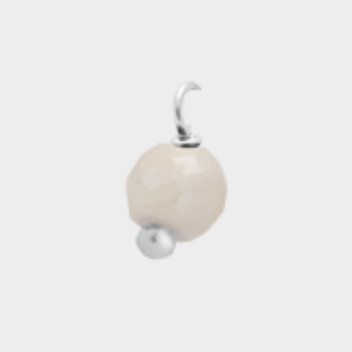 Pierre suspendue Argent massif Agate blanche