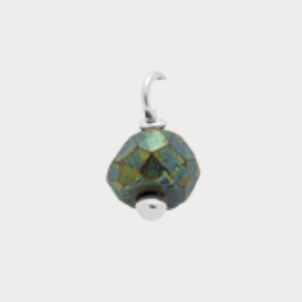Pierre suspendue Argent massif Agate verte