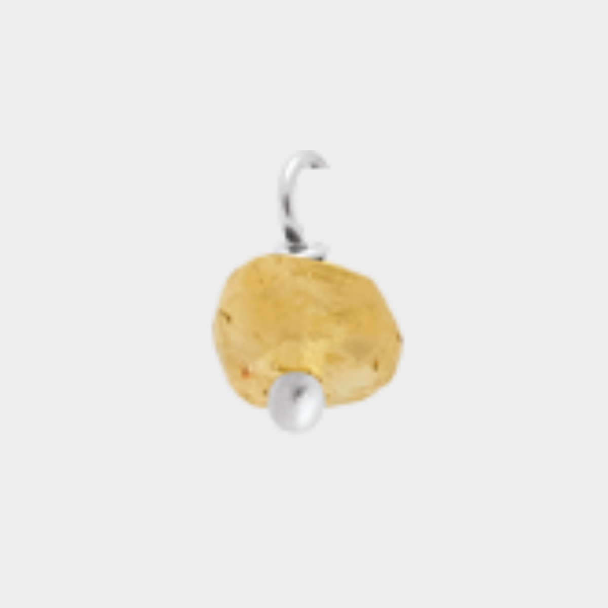 Pierre suspendue Argent massif Citrine