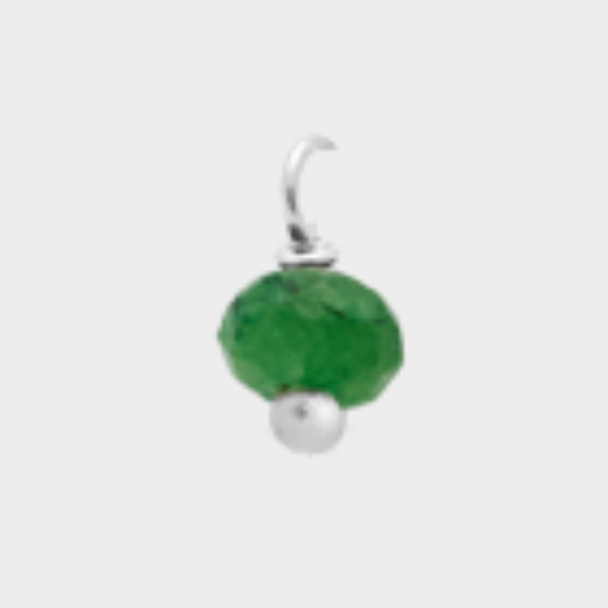 Pierre suspendue Argent massif Jade