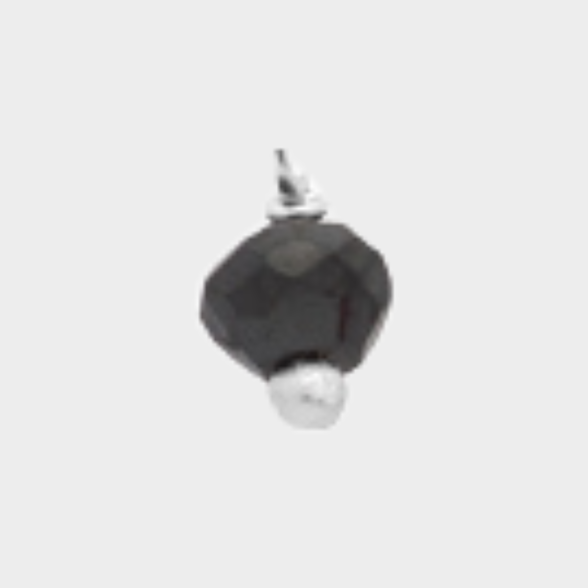 Pierre suspendue Argent massif Onyx noir
