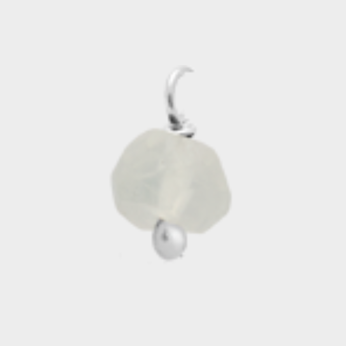Pierre suspendue Argent massif Prehnite