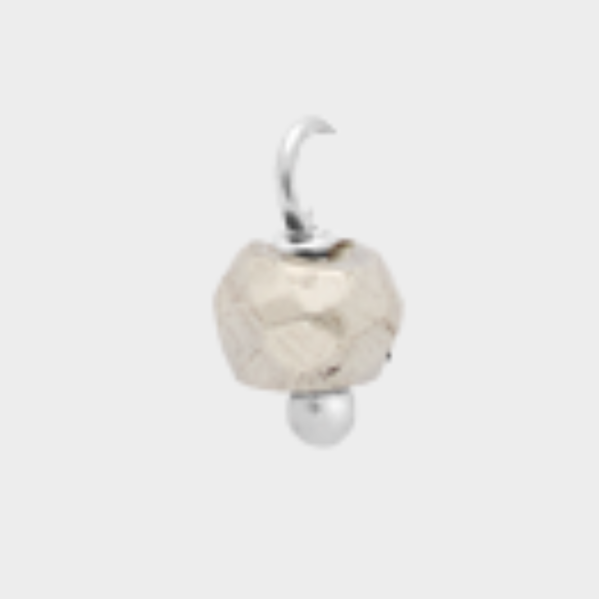 Pierre suspendue Argent massif Pyrite
