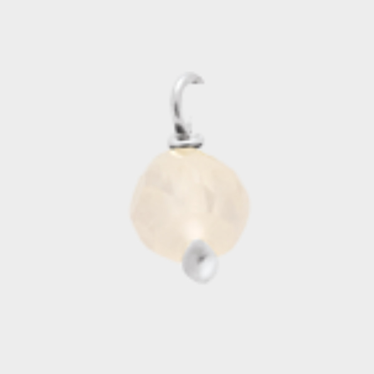 Pierre suspendue Argent massif Quartz rose