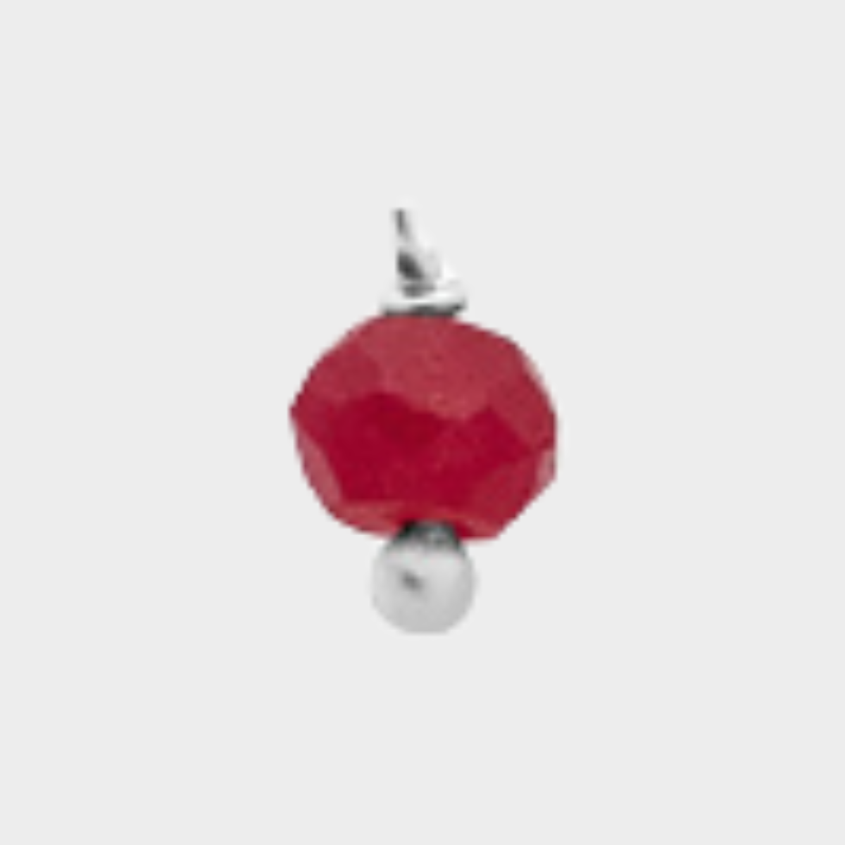 Pierre suspendue Argent massif Rubis